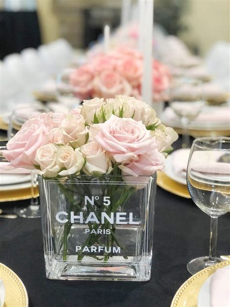 chanel inspired party centerpieces|Chanel party decorations.